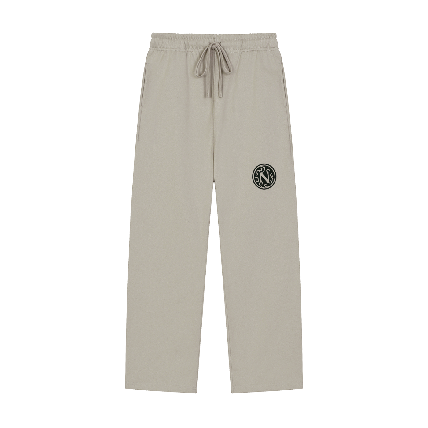 Solid Color Straight-Leg Sweatpants