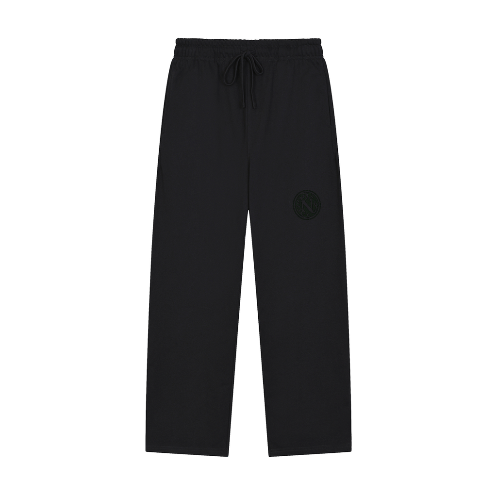 Solid Color Straight-Leg Sweatpants